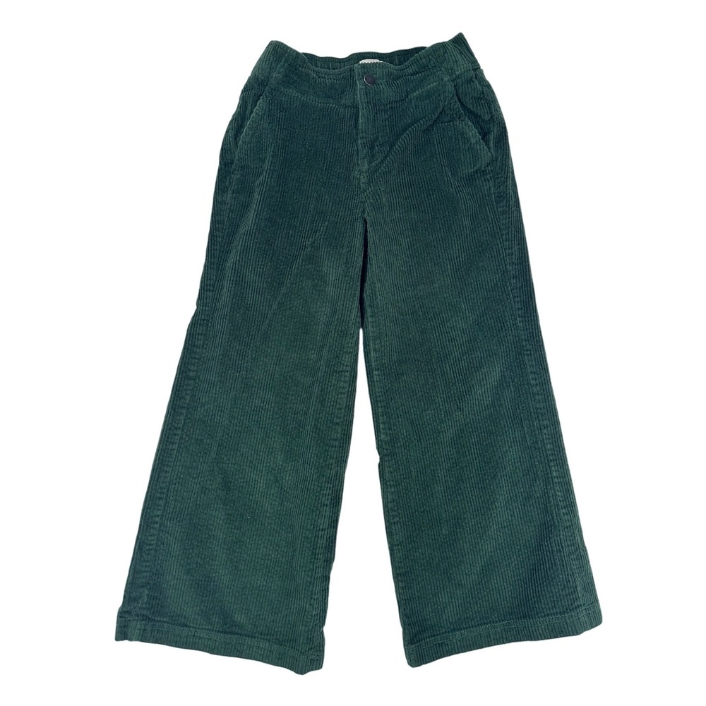 Pact Organic Cotton Corduroy Wide Leg Pants Forest Green Size Small